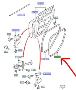 Прокладка двері зад ford focus mk2 універсал 2004- фото №1