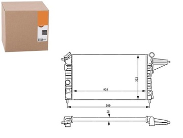 Nrf радіаторів opel vectra a 1,4-1,6b -ac 88- фото №1