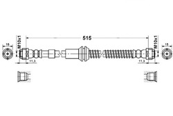 Шланг тормозной q7 4lb cayenne touareg i ii фото №1