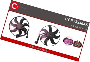 Вентилятор радиатор одинарный - casco cef73346as фото №1