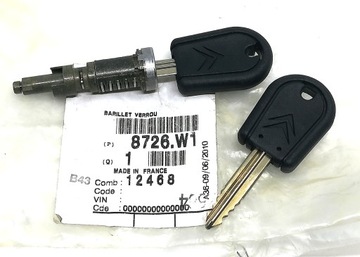 Вкладка замка plus ключі citroen c15 8726w1 oe! фото №1