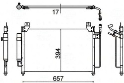 Behr hella конденсатор кондиционера mazda cx-7 2.3 m фото №1