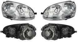 Фара лампа vw jetta golf v 03- l+p tyc фото №1