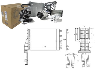 Отопитель 212x157x42 renault avantime espace i фото №1