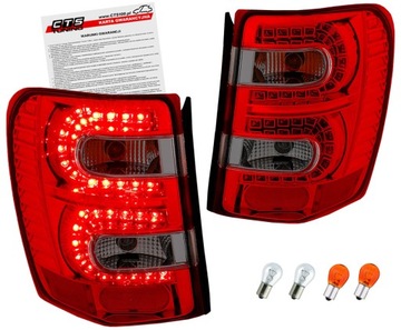 Jeep grand cherokee wj wg 98-05 лампи діодні зад задні led red затемнений фото №1
