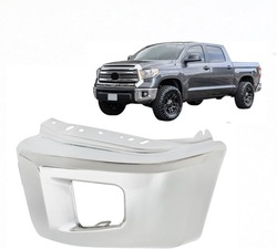 Toyota tundra 14- бампер bez pdc уголок l хром фото №1