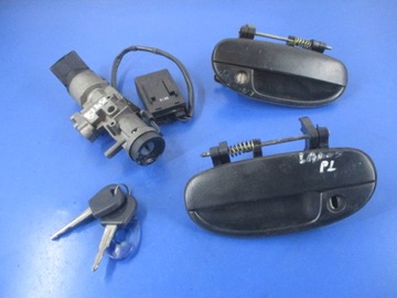 Lanos замок зажигания ключ+ ручка левая+ правая перед фото №1