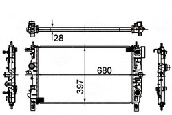 Behr hella радиаторов воды opel astra gtc j 1.4 фото №1