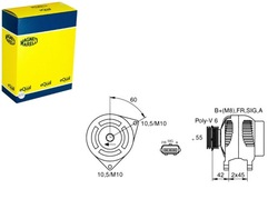 Генератор volvo c30 c70 ii s40 ii v50 ford fiesta v focus c-max фото №1