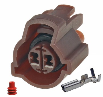 Штекер разъём 2 pin кондиционера man daf scania фото №1