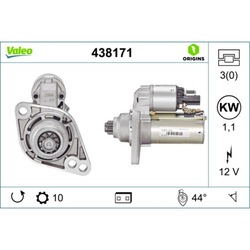 Стартер valeo 438171 фото №1