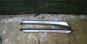 Peugeot 607 рестайлінг планка порогова права ліва хром фото №1