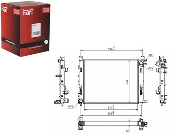Радіаторів clio 1.6i-16v-1.5dci 13- hart фото №1