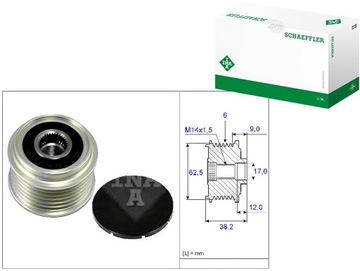 Колесо ременное генератора toyota 1,4d 04- corolla au фото №1