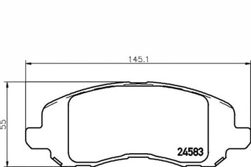 Textar 2458301 набір гальмівні колодки гальмівних, гальма дискові фото №1