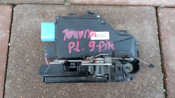 Замок дверь левый перед переднее--- vw touran i golf v octavia ii 9pin европа фото №1