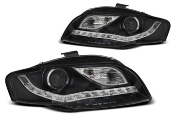 Фара day light line led диоды audi a4 b7 8e фото №1
