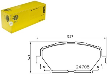 Hella набор - комплект тормозные колодки тормозных hella фото №1