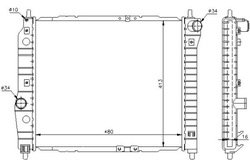 Nissens радиаторов двигателя chevrolet aveo / kalos d фото №1