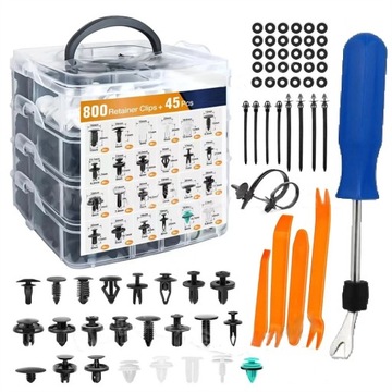 Застібки автомобільні do оббивка кліпси кліпси набір 800 кліпси + знімач фото №1