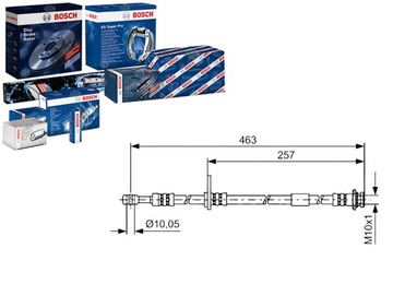 Bosch шланг гальмівний fhy2690 6t48473 phd1070 фото №1