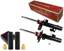 Kyb 2x амортизатори захисні накладки відбійники v50 s40 c30 focus ii cmax mazda 3 5 перед фото №1