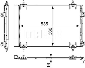 Конденсатор кондиционера citroen c4/berlingo 04- фото №1