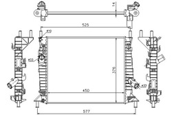 Nissens радиаторов двигателя ford c-max focus c-max f фото №1