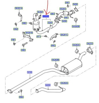 Катализатор ford 1.6l tdci focus mk2 c-max mk1 фото №1
