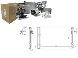 Конденсатор кондиціонера hyundai i20 1.2/1.4 09.08-1 фото №1