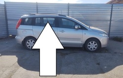 Стекло дверная правая зад задняя mazda 5 i cr 05-07 фото №1