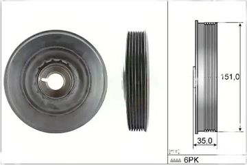 Колесо ременное 544 0090 10 ina dacia фото №1