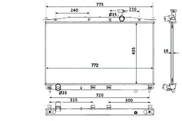 Nrf радіаторів hyundai santa fe ii 2,2crdi 2,7 06-1 фото №1