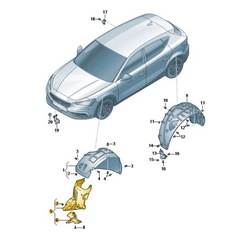 Спойлер подкрылки правые cupra formentor оригинал оригинальный номер фото №1