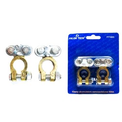 Клеммы акумулятора стандартные зажимные 600a -/+ фото №1