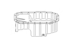 Поддон масляная з отверстие na датчик алюминий seat cordoba ibiza iii фото №1