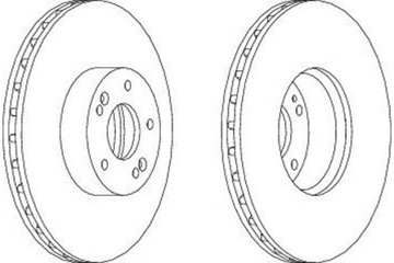 Диски гальмівні 2szt. hyundai grand santa fé ix55 фото №1