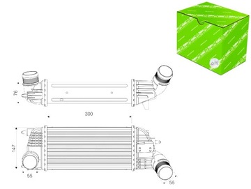 Интеркулер bez клапана agr citroen c5 iii peugeot 407 508 i 2.0d фото №1