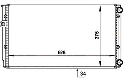 Hella радіаторів vw golf3/4/vento 1,6-2,0 1,9tdi фото №1