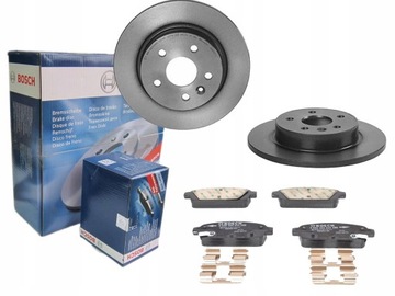 Набор диски + тормозные колодки перед bosch renault clio iv 258mm фото №1
