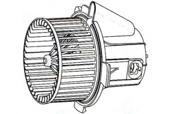 Двигатель вентилятор citroen c4 04- peugeot 307 03- beh фото №1