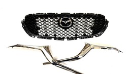 Решітка радіатора решітка бампера mazda cx30 cx-30 19- планка хром фото №1