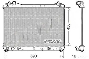 Радиаторов воды drm47017 denso фото №1