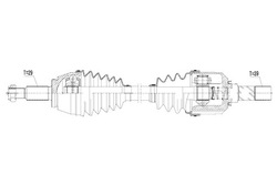 Піввісь привідна renault espace v 1.6dci 15- ліва, mtm фото №1