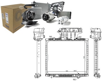 Радіаторів двигуна з рама низька man tga tgs tgx d фото №1