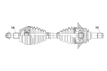 Піввісь mercedes gl450 w166 5.5 12- atm перед ліва фото №1