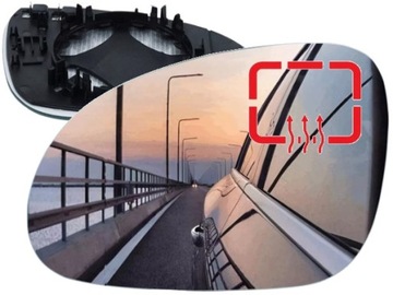 Дзеркало зовнішні ліві вкладка скло vw golf v vi plus passat b5 b6 superb фото №1