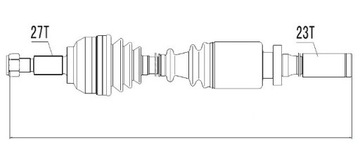 Піввісь привідна laguna ii 1.6 1.8 2.0 01- права/ фото №1