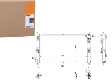 Радиаторов двигателя nrf 1330t2 1330v6 1350a297 mn156 фото №1
