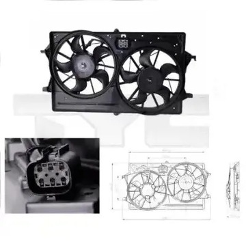 Вентилятор радиатор з рама 810-0016 tyc ford фото №1